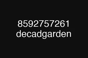 8592757261 decadgarden